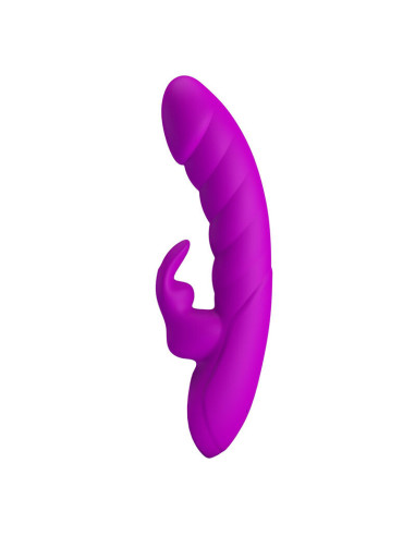 PRETTY LOVE MONICA RECHARGEABLE DUAL STIMULATION G SPOT AND CLITORAL VIBRATOR PURPLE