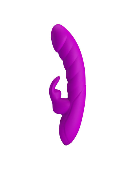 PRETTY LOVE MONICA RECHARGEABLE DUAL STIMULATION G SPOT AND CLITORAL VIBRATOR PURPLE