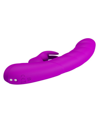 PRETTY LOVE MONICA RECHARGEABLE DUAL STIMULATION G SPOT AND CLITORAL VIBRATOR PURPLE