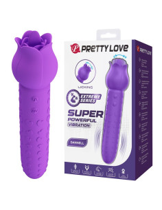 PRETTY LOVE DANNELL RECHARGEABLE ORAL AND CLITORAL STIMULATOR VIBRATOR PURPLE