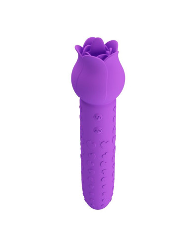 PRETTY LOVE DANNELL RECHARGEABLE ORAL AND CLITORAL STIMULATOR VIBRATOR PURPLE