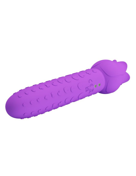 PRETTY LOVE DANNELL RECHARGEABLE ORAL AND CLITORAL STIMULATOR VIBRATOR PURPLE