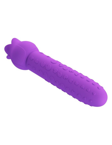 PRETTY LOVE DANNELL RECHARGEABLE ORAL AND CLITORAL STIMULATOR VIBRATOR PURPLE
