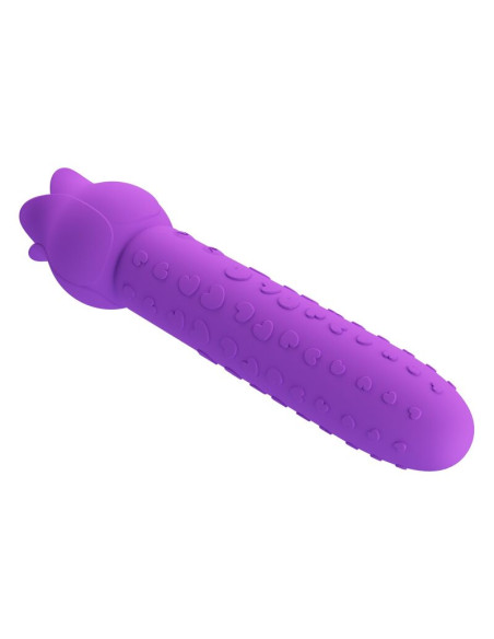 PRETTY LOVE DANNELL RECHARGEABLE ORAL AND CLITORAL STIMULATOR VIBRATOR PURPLE
