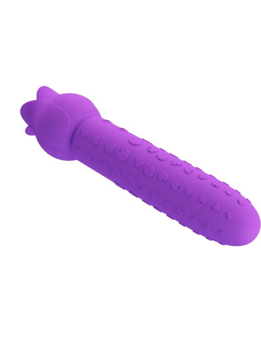 PRETTY LOVE DANNELL RECHARGEABLE ORAL AND CLITORAL STIMULATOR VIBRATOR PURPLE