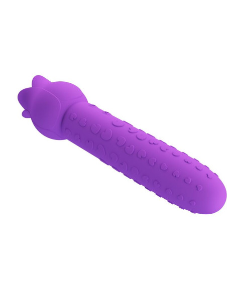 PRETTY LOVE DANNELL RECHARGEABLE ORAL AND CLITORAL STIMULATOR VIBRATOR PURPLE