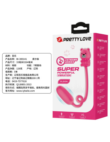 PRETTY LOVE OLSON RECHARGEABLE BULLET VIBRATOR WITH WIRED CONTROLLER PINK