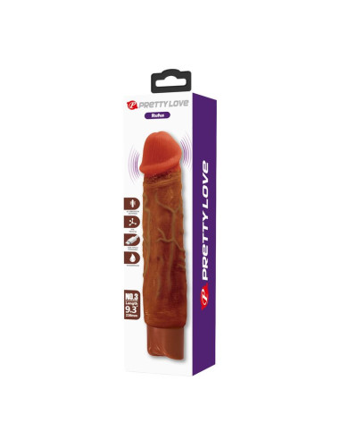 PRETTY LOVE DUKE REALISTIC VIBRATOR 235 CM O 48 CM BROWN