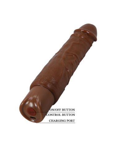 PRETTY LOVE DUKE REALISTIC VIBRATOR 235 CM O 48 CM BROWN