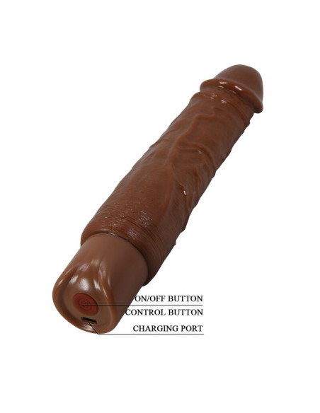 PRETTY LOVE DUKE REALISTIC VIBRATOR 235 CM O 48 CM BROWN