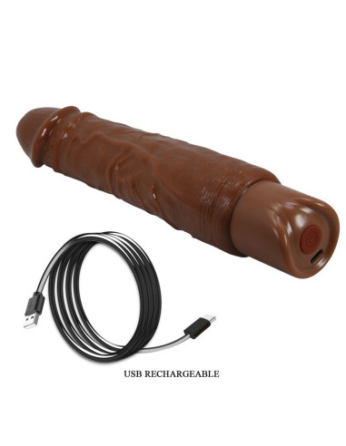 PRETTY LOVE DUKE REALISTIC VIBRATOR 235 CM O 48 CM BROWN