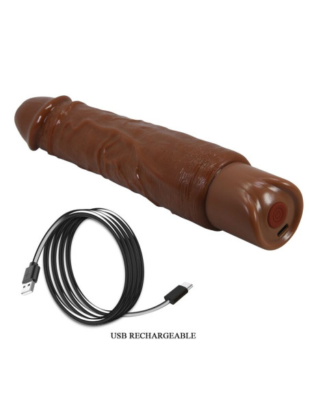 PRETTY LOVE DUKE REALISTIC VIBRATOR 235 CM O 48 CM BROWN