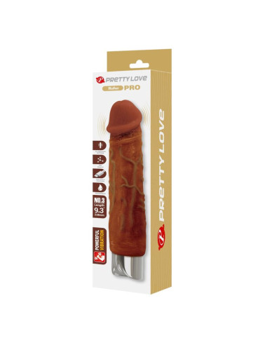 PRETTY LOVE DUKE REALISTIC VIBRATOR 235 CM O 48 CM BROWN