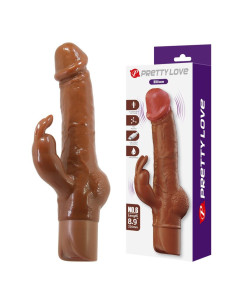 PRETTY LOVE ELLISON REALISTIC RABBIT VIBRATOR 226 CM O 42 CM BROWN