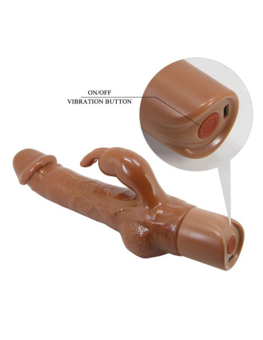 PRETTY LOVE ELLISON REALISTIC RABBIT VIBRATOR 226 CM O 42 CM BROWN