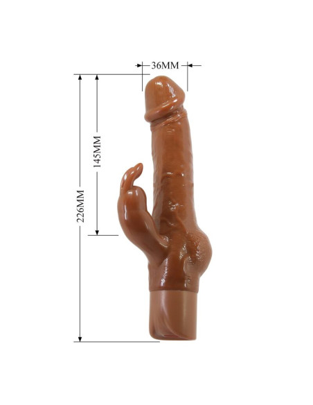 PRETTY LOVE ELLISON REALISTIC RABBIT VIBRATOR 226 CM O 42 CM BROWN