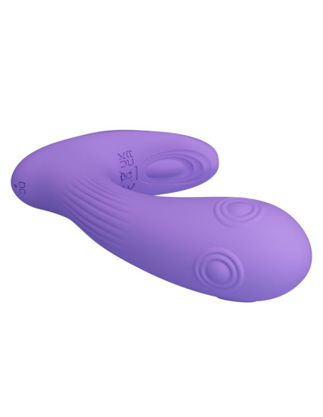 PRETTY LOVE ANDROMEDA RECHARGEABLE DUAL STIMULATION VIBRATOR PURPLE