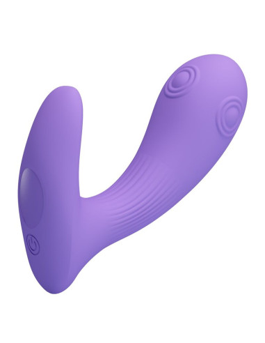 PRETTY LOVE ANDROMEDA RECHARGEABLE DUAL STIMULATION VIBRATOR PURPLE