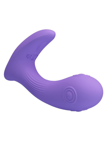 PRETTY LOVE ANDROMEDA RECHARGEABLE DUAL STIMULATION VIBRATOR PURPLE