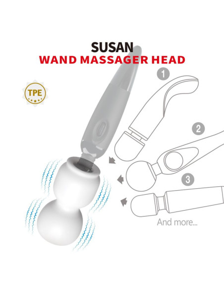 PRETTY LOVE SUSAN POWER HEAD WAND MASSAGER ATTACHMENT O 65 CM