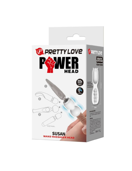 PRETTY LOVE SUSAN POWER HEAD WAND MASSAGER ATTACHMENT O 65 CM