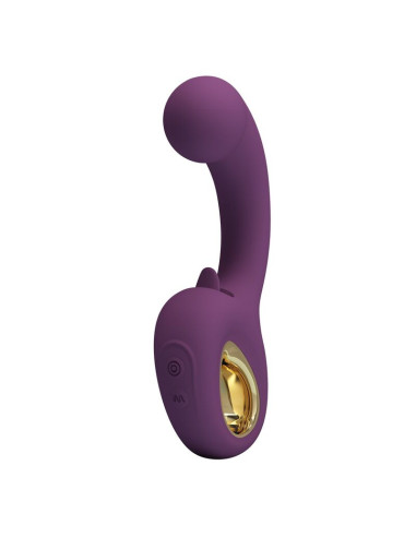 PRETTY LOVE BRYNNLEE RECHARGEABLE VIBRATOR WITH ORAL STIMULATOR 10 VIBRATIONS 5 LICKING FUNCTIONS PURPLE