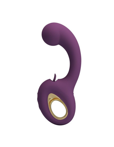 PRETTY LOVE BRYNNLEE RECHARGEABLE VIBRATOR WITH ORAL STIMULATOR 10 VIBRATIONS 5 LICKING FUNCTIONS PURPLE