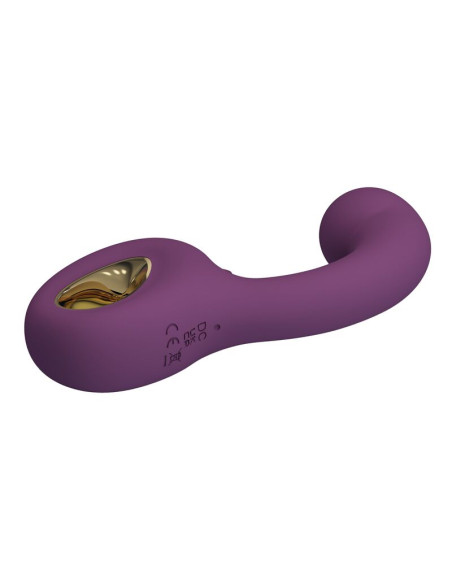 PRETTY LOVE BRYNNLEE RECHARGEABLE VIBRATOR WITH ORAL STIMULATOR 10 VIBRATIONS 5 LICKING FUNCTIONS PURPLE