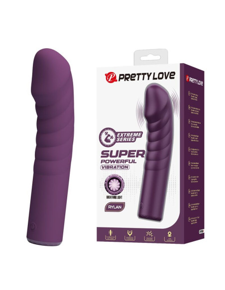 PRETTY LOVE RYLAND RECHARGEABLE VIBRATOR 10 FUNCTIONS PURPLE