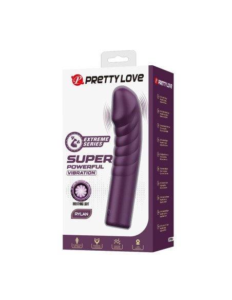 PRETTY LOVE RYLAND RECHARGEABLE VIBRATOR 10 FUNCTIONS PURPLE