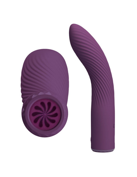 PRETTY LOVE KISSELL RECHARGEABLE VIBRATOR 10 FUNCTIONS PURPLE