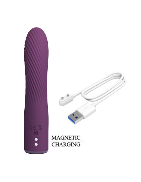 PRETTY LOVE KISSELL RECHARGEABLE VIBRATOR 10 FUNCTIONS PURPLE