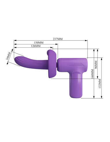 PRETTY LOVE VITO THRUSTING MASSAGE GUN 5 MODES PURPLE