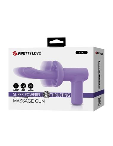 PRETTY LOVE VITO THRUSTING MASSAGE GUN 5 MODES PURPLE
