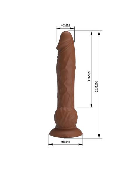 PRETTY LOVE EREN THRUSTING VIBRATING DILDO 205 CM O 45 CM BROWN