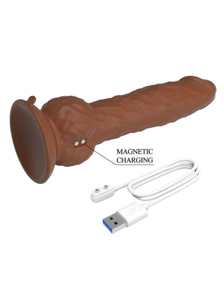 PRETTY LOVE EREN THRUSTING VIBRATING DILDO 205 CM O 45 CM BROWN