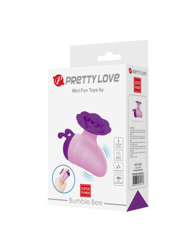 PRETTY LOVE LITTLE BEE RECHARGEABLE CLITORAL STIMULATOR 7 MODES PURPLE PINK