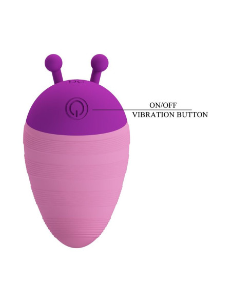 PRETTY LOVE LITTLE BEE RECHARGEABLE CLITORAL STIMULATOR 7 MODES PURPLE PINK