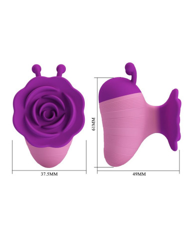 PRETTY LOVE LITTLE BEE RECHARGEABLE CLITORAL STIMULATOR 7 MODES PURPLE PINK