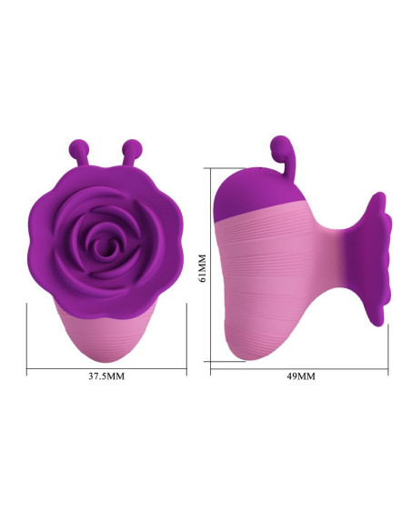 PRETTY LOVE LITTLE BEE RECHARGEABLE CLITORAL STIMULATOR 7 MODES PURPLE PINK