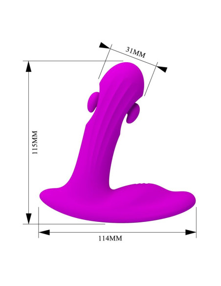 PRETTY LOVE BAUER RECHARGEABLE PROSTATE MASSAGER 12 MODES PURPLE