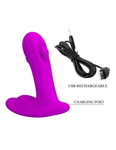 PRETTY LOVE BAUER RECHARGEABLE PROSTATE MASSAGER 12 MODES PURPLE