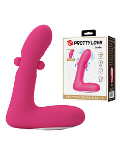 PRETTY LOVE DUDEN RECHARGEABLE SILICONE VIBRATOR 12 VIBRATION MODES AND 3 ROCKING MODES PINK