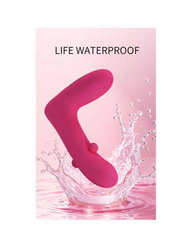 PRETTY LOVE DUDEN RECHARGEABLE SILICONE VIBRATOR 12 VIBRATION MODES AND 3 ROCKING MODES PINK