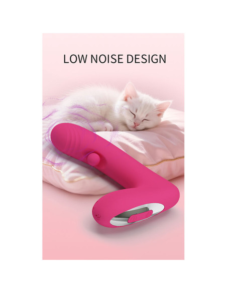 PRETTY LOVE DUDEN RECHARGEABLE SILICONE VIBRATOR 12 VIBRATION MODES AND 3 ROCKING MODES PINK