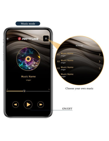 PRETTY LOVE ANTHONY APP CONTROL ANAL AND PERINEUM VIBRATOR BLACK