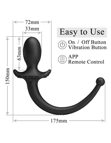 PRETTY LOVE ANTHONY APP CONTROL ANAL AND PERINEUM VIBRATOR BLACK