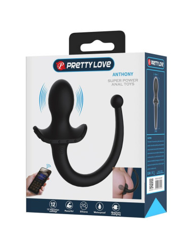 PRETTY LOVE ANTHONY APP CONTROL ANAL AND PERINEUM VIBRATOR BLACK