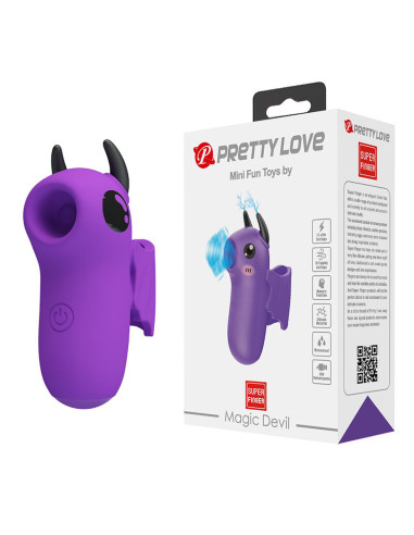 PRETTY LOVE MAGIC DEVIL PURPLE RECHARGEABLE FINGER STIMULATOR