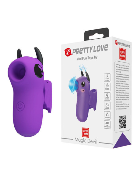 PRETTY LOVE MAGIC DEVIL PURPLE RECHARGEABLE FINGER STIMULATOR